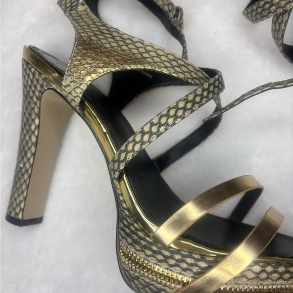 Donald J. Pliner Gold and Black Heels - Picture 10 of 15